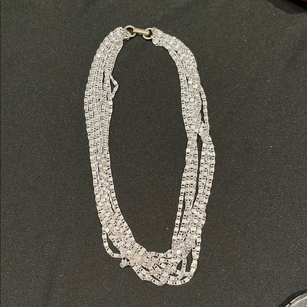 Sarah coy Silver Multi-Strand Necklace
